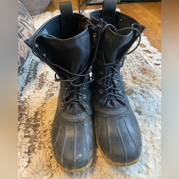 L.L. Bean Shoes - L.L. Bean Black and Brown Lace-Up Boots